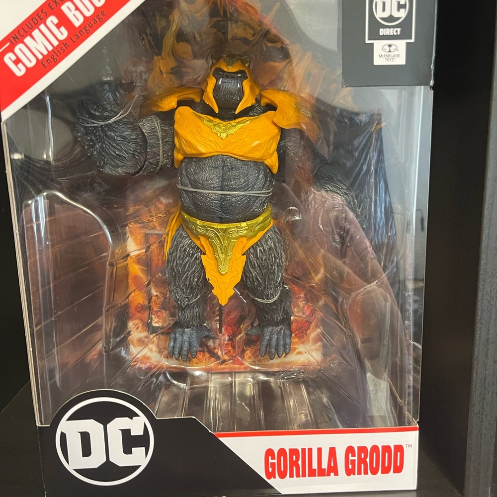 DC Gorilla Grodd Figure with Orange and Black Armor